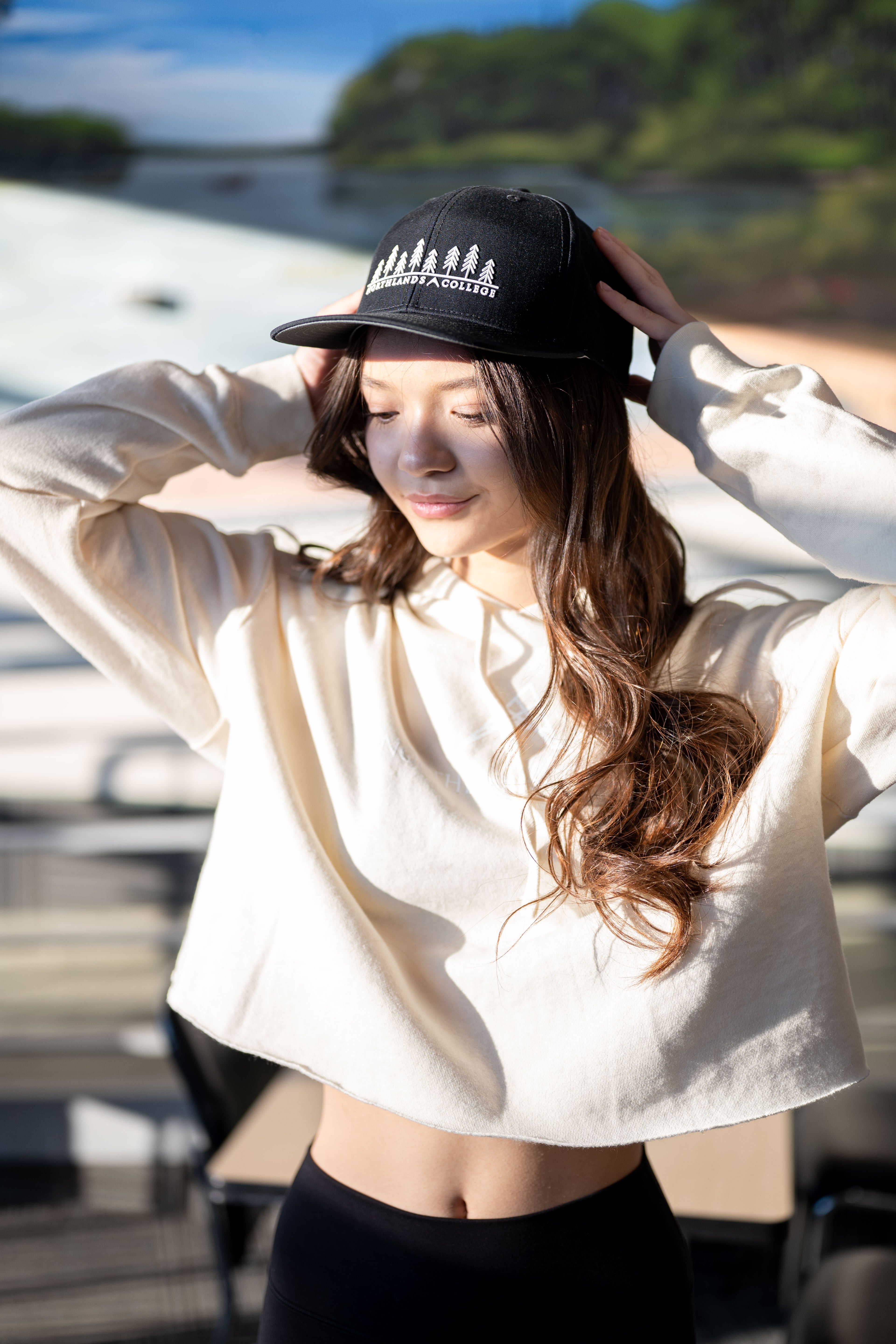 Women's Lightweight Cropped Hooded Sweatshirt